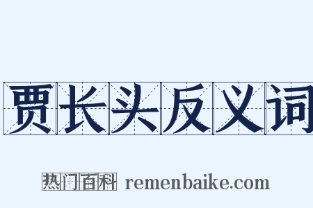 贾长头反义词是什么意思的图片